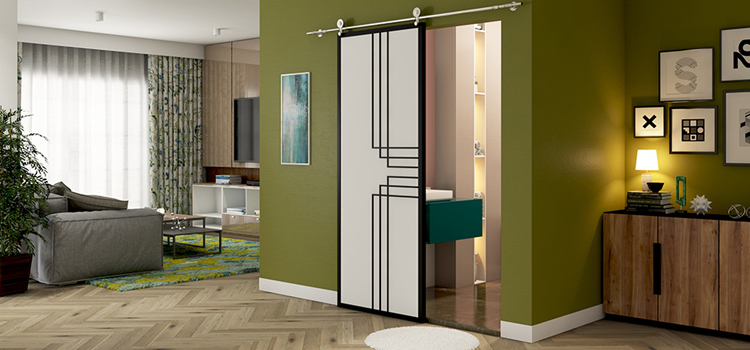 sliding bathroom door installation in Lakeland